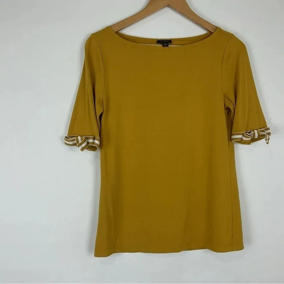 Ann Taylor‎ Factory Short Sleeve Bow Sleeve Shirt Size Small - Picture 1 of 5